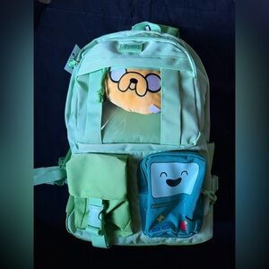 Adventure Time Multi-Pocket Bioworld 18” Backpack-NWT